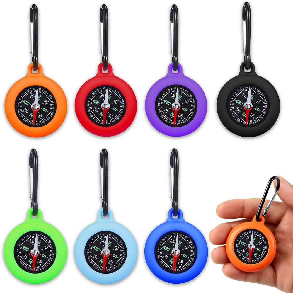 Outdoor Adventure Birthday Party - 5-20 PCS Mini Compass Keychain Bulk
